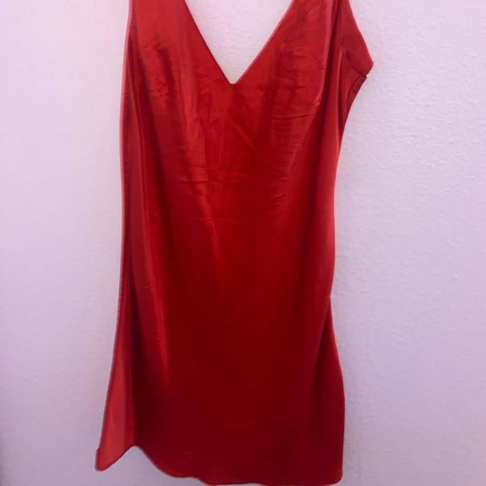 Victoria secret lingerie red slip dress XS
